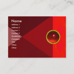MAGIC RUBY  , bright vibrant red Business Card