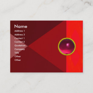 MAGIC RUBY  , bright vibrant red pink Business Card