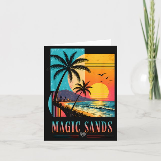Magic Sands Beach Sunset 2026 Summer Vacation Card (Front)