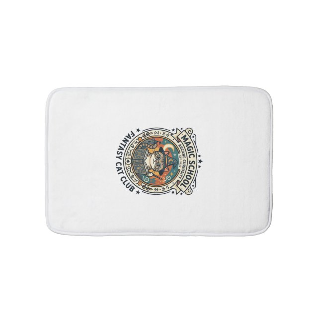 Magic School Fantasy Cat Cute Kitty Design - Magic Bath Mat (Front)