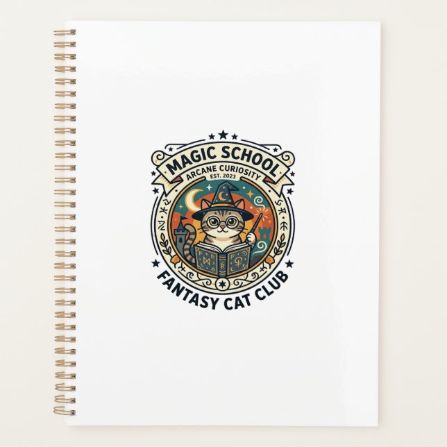 Magic School Fantasy Cat Cute Kitty Design - Magic Planner (Front)