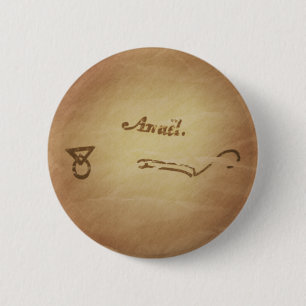 Magic Seal Angel Anael Protection Magic Charms 2 Inch Round Button