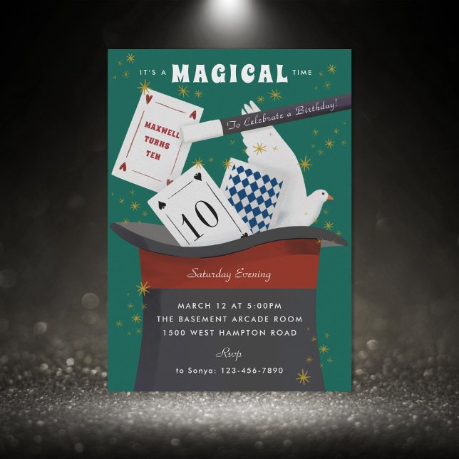 Magic Show Birthday Party Invitation (Creator Uploaded)