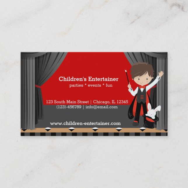 Magic Show Business Card (Front)