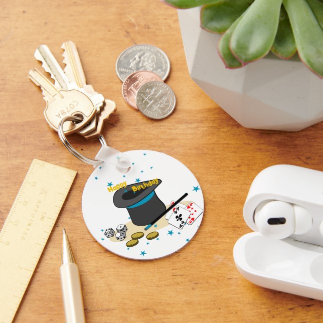 Magic Show Happy Birthday Kids Party Favour Keychain (Desk)