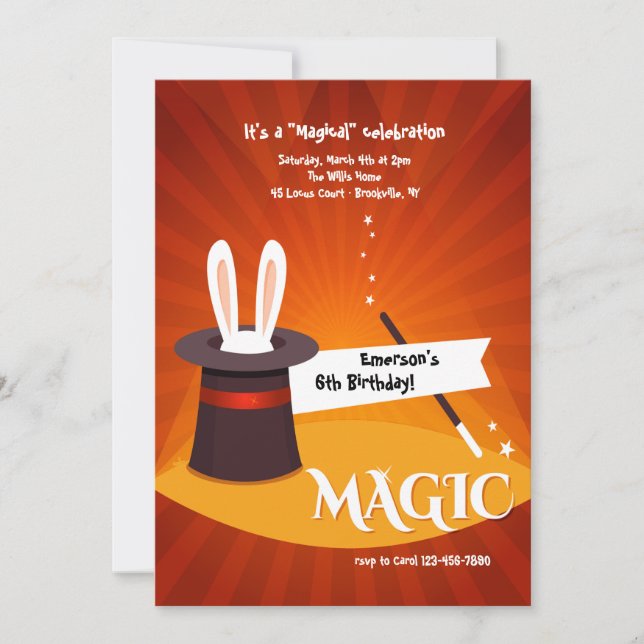 Magic Show Invitation (Front)