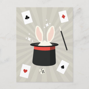 Magic Show Magician Kids  Holiday Postcard