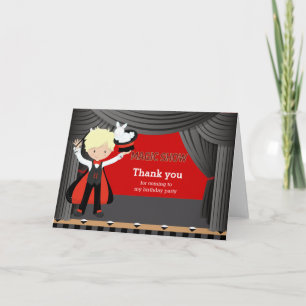 Magic Show Thank you Card