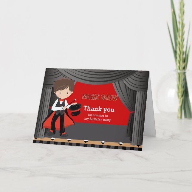 Magic Show Thank you Card (Front)