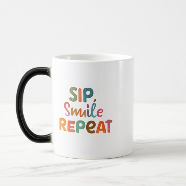 Magic Sip, Sourire, Répéter - 11 oz Morphing Mug (Gauche)