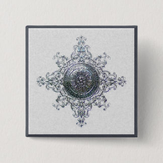 Magic Snowflake 2 Inch Square Button