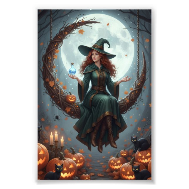 Magic Sorcery Halloween Family Photo Print (Front)