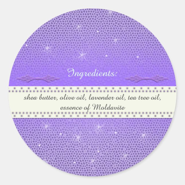 Magic Sparkle U Pick Colour Natural Ingredients Classic Round Sticker (Front)