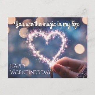 Magic sparkling heart Valentine's Day Card