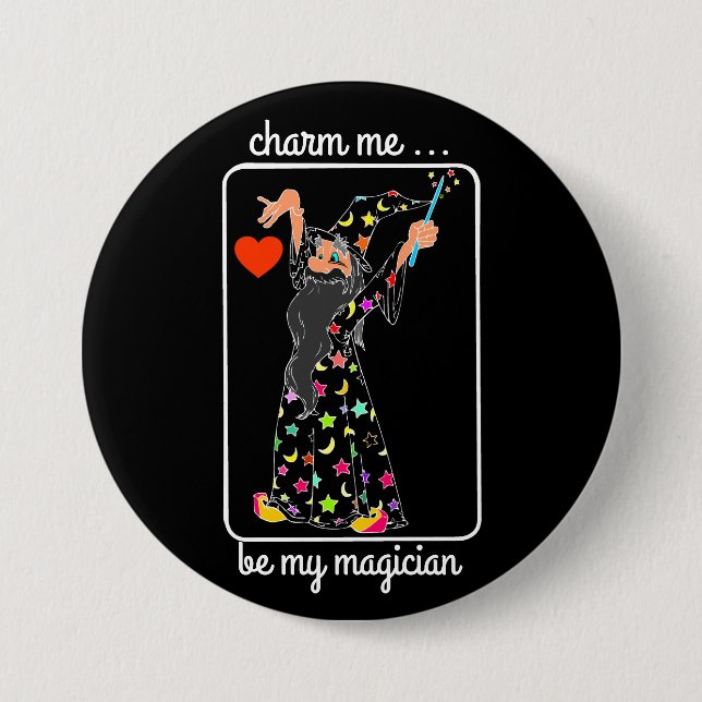 magic spell me 3 inch round button (Front)
