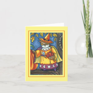 MAGIC SPELLS AND HALLOWEEN HOOTS, OWL WIZARD Note Card
