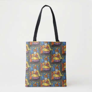 MAGIC SPELLS AND HALLOWEEN HOOTS, OWL WIZARD TOTE BAG