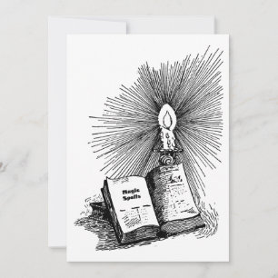Magic Spells Book Candle Witchcraft art Thank You Card
