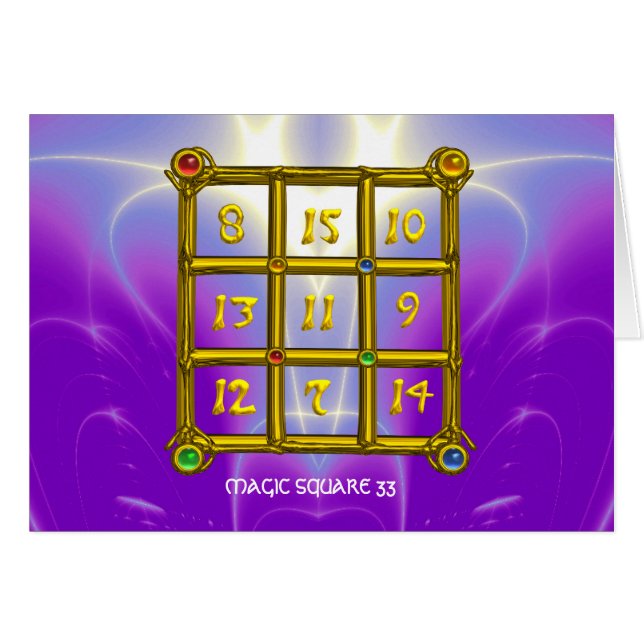 MAGIC SQUARE 33 (Front Horizontal)