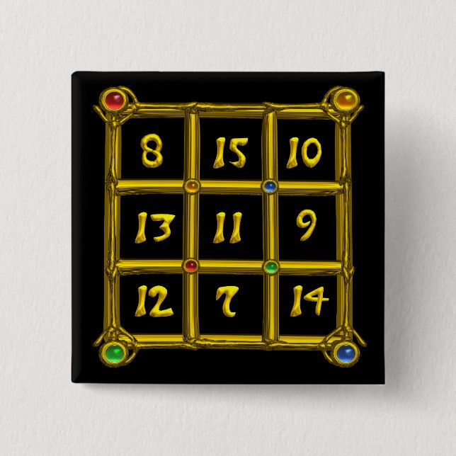 MAGIC SQUARE 33 2 INCH SQUARE BUTTON (Front)