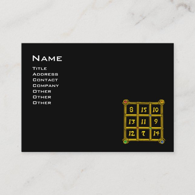 MAGIC SQUARE 33 , Black Business Card (Front)