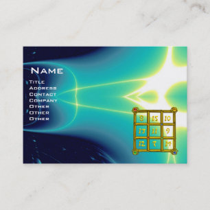 MAGIC SQUARE 33 , Blue Turquase Business Card