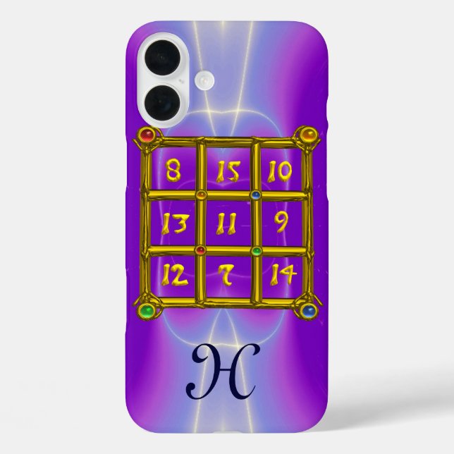 MAGIC SQUARE 33 MONOGRAM Pink Lilac, Purple Case-Mate iPhone Case (Back)