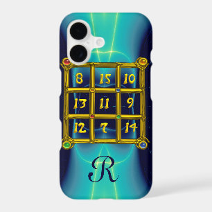 MAGIC SQUARE 33 MONOGRAM Teal,Aqua Blue Turquoise