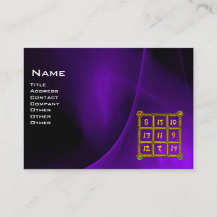 MAGIC SQUARE 33 , Purple Black Business Card