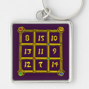 MAGIC SQUARE 33 , Purple Keychain