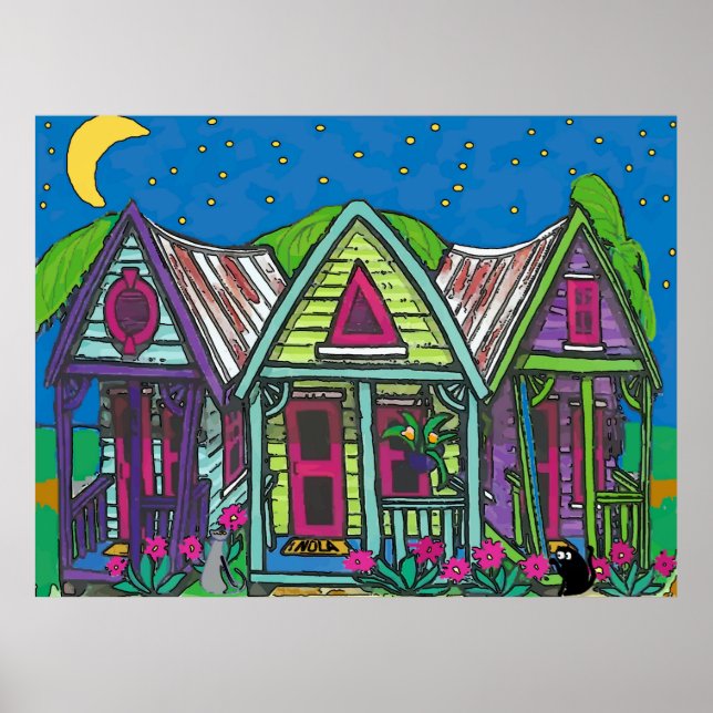 Magic Street Cottages, New Orleans Poster (Front)