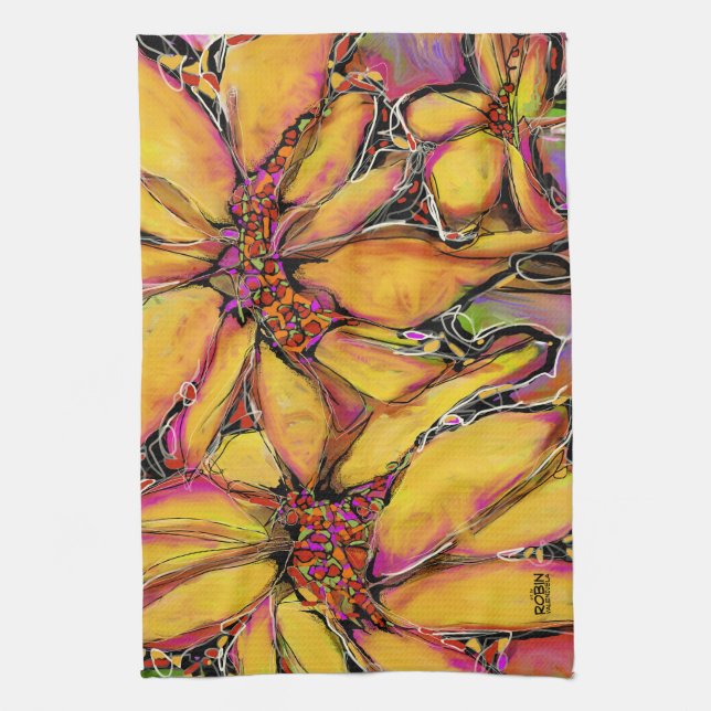 "Magic" Sunflower Kitchen Towel (Vertical)
