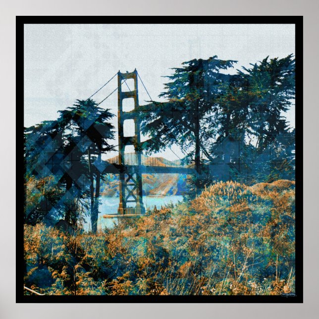Magic Sunset Bridge Blue_orange Poster (Front)