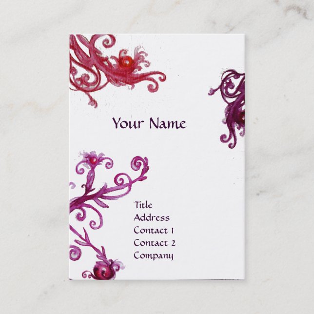 MAGIC SWIRLS GREEN EMERALD MONOGRAM ,White Business Card (Front)