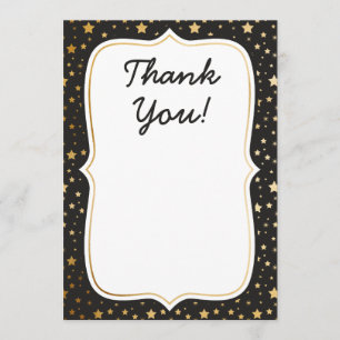 Magic themed birthday thank you card