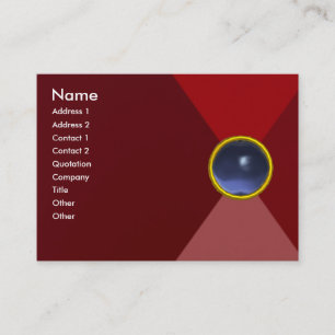 MAGIC TOPAZ , bright vibrant red pink blue Business Card
