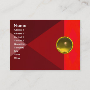 MAGIC TOPAZ  , bright vibrant red pink yellow Business Card