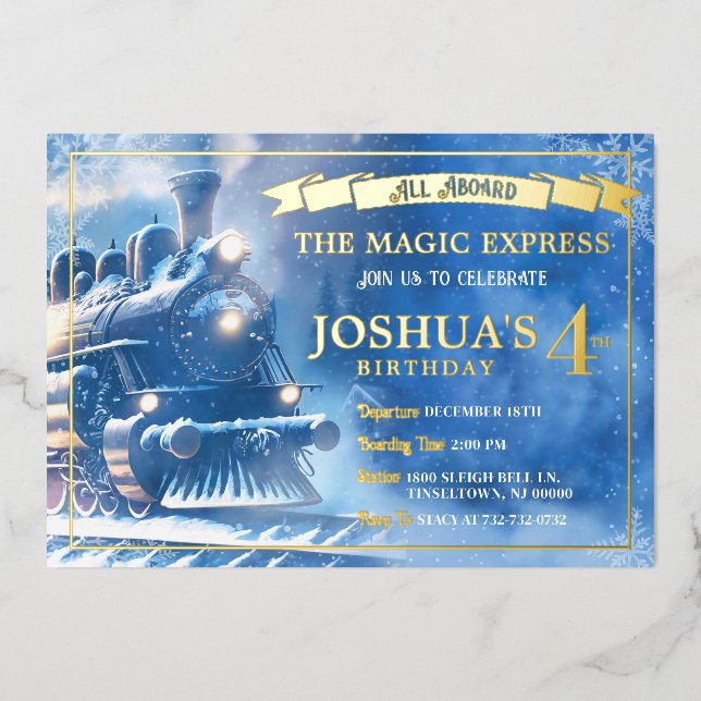 Magic Train Invitation Anniversaire (Recto)
