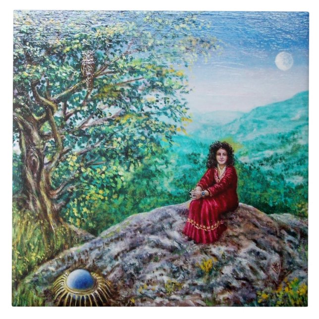 MAGIC TREE / Dawn In Green Wood and Lady in Red Tile (Front)