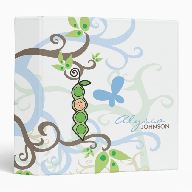Magic Trees Baby Pea in Pod Boy Pregnancy Binder (Front/Spine)