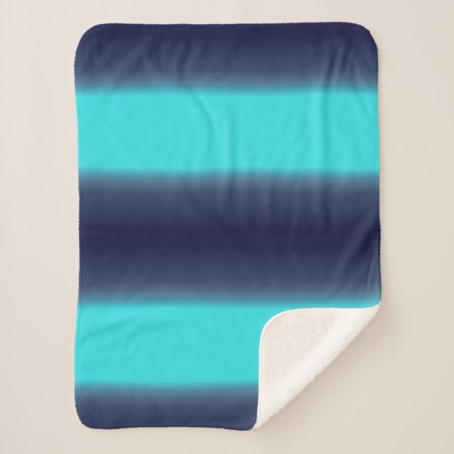 Magic Turquoise Blue Waves Blanket (Front)