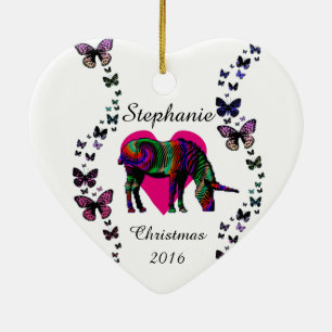 Magic Unicorn Butterfly Love Custom Ornament
