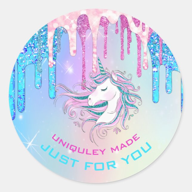 Magic Unicorn  Classic Round Sticker (Front)