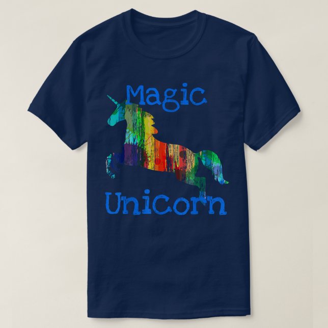 Magic Unicorn  Cute Mystical Galloping Gift Tee  (Design Front)