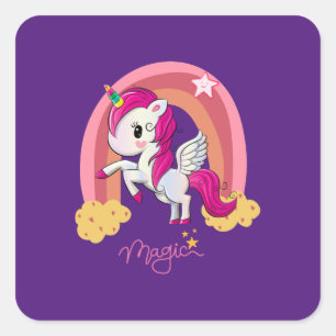 Magic Unicorn Fan Club        Square Sticker