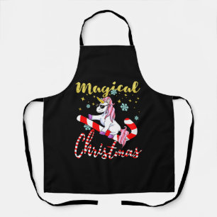 Magic Unicorn for Christmas with Glitter Apron