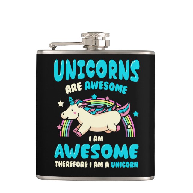 Magic Unicorn Hip Flask (Front)