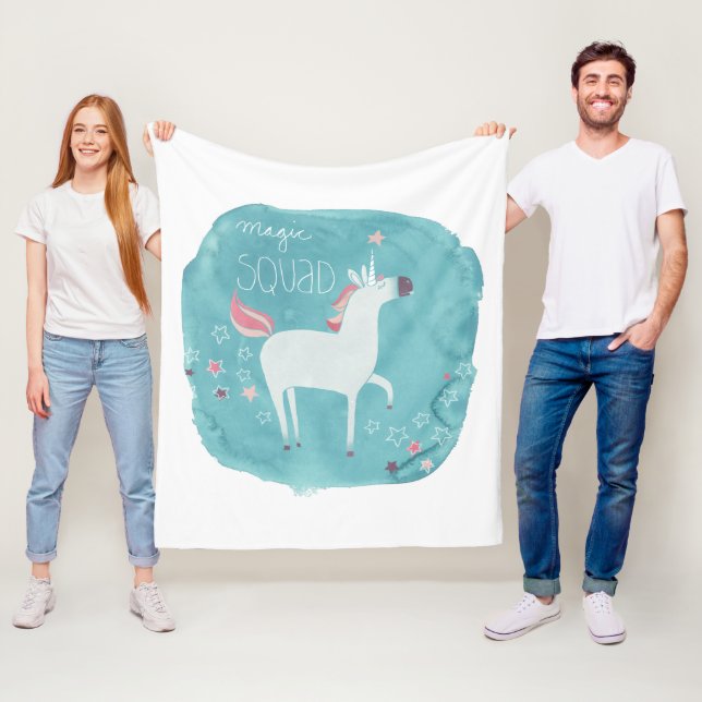 Magic Unicorn Squad Fleece Blanket (In Situ)