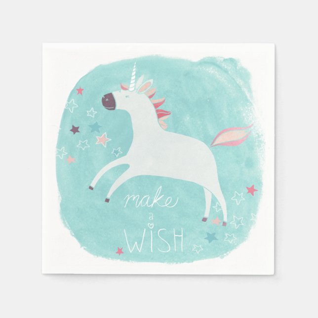 Magic Unicorn Squad - Make a Wish Napkin (Front)