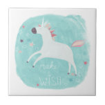 Magic Unicorn Squad - Make a Wish Tile<br><div class="desc">Magic Unicorn Squad II by June Erica Vess. Features a unicorn against a pastel background.</div>